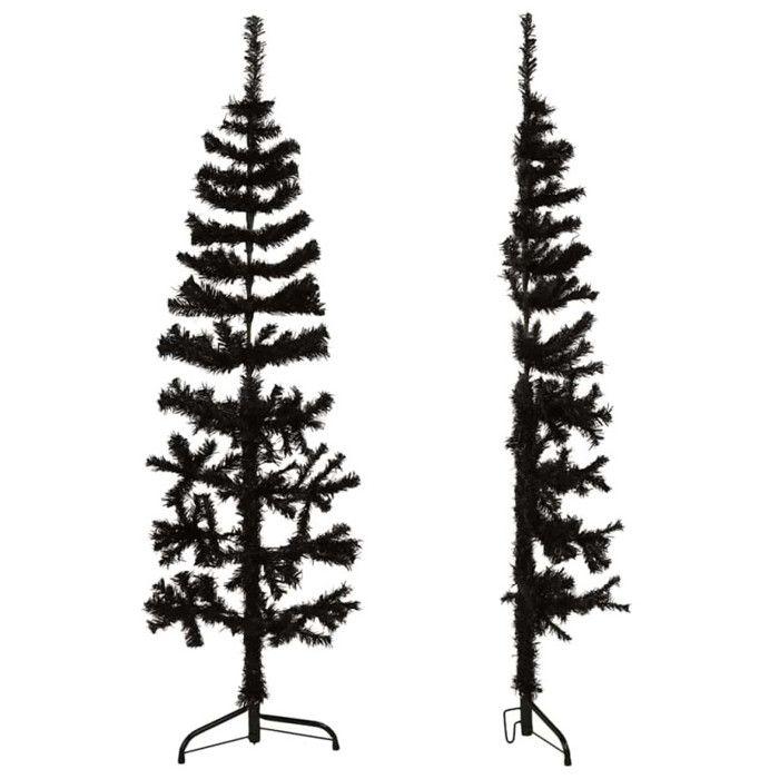 VidaXL Demi Sapin de Noël Artificiel Mince avec Support Arbre de Noël Décoration de Vacances Ornement de Fête Salon 344574