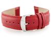 Leather Watch Strap W83 - Red - 24Mm