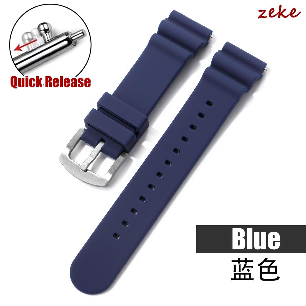 

20/22mm Silicone Watch Band for SEIKO Diving SKX007 009 Waterproof Sport Watch Strap Pin Buckle Wristband Quick Release Bracelet 22mm синий