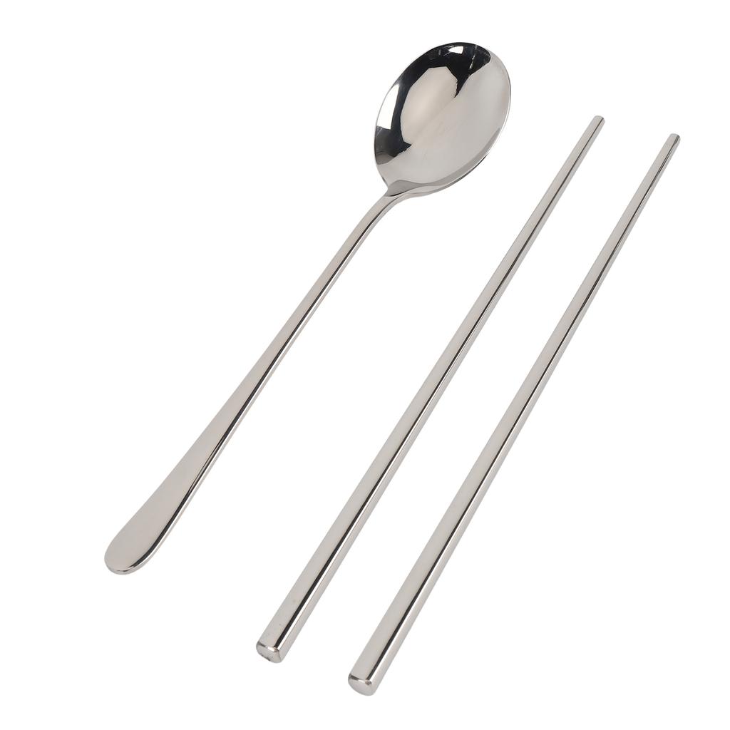 Zestaw Pałeczki Łyżka Stal Nierdzewna Przenośny Zestaw Sztućców Podróżny Zestaw Przyborów Kempingowych