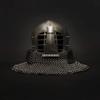 Medieval Bascinet Nasal Helmet with Chainmail Aventail Knight Armor Helmet for LARP, SCA, and Cosplay Gift