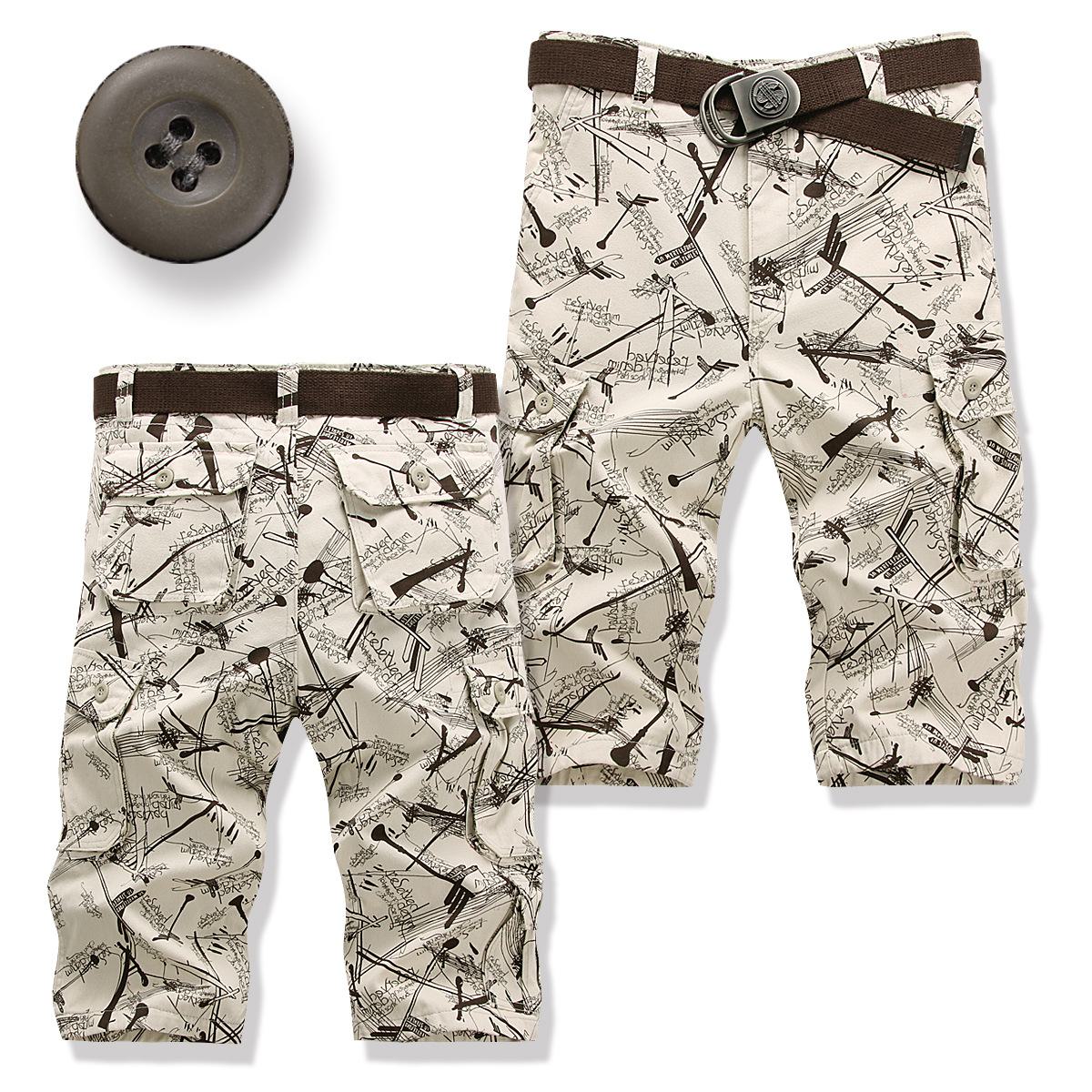 Super Select Heren Zomer Casual Losse Camouflage Werkkleding Shorts met Meerdere Zakken 36 (28 inches)