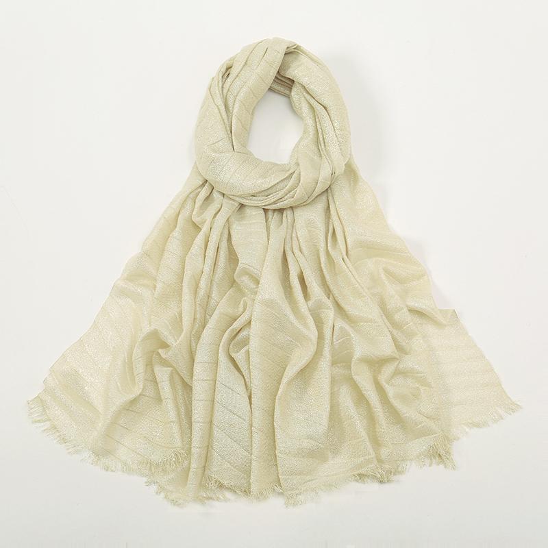 

Модный плиссированный хиджаб на Рамадан для женщин, мусульманский шарф, длинные шали, мерцающий блестящий полиэстеровый платок, обертывание, исламский тюрбан, шарфы