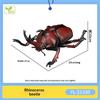 Realistic Insect Figure Collection Set Wasp Mantis Cicada Pupa Rhinoceros Beetle Nature Model Toy Gift For Fans Collectors