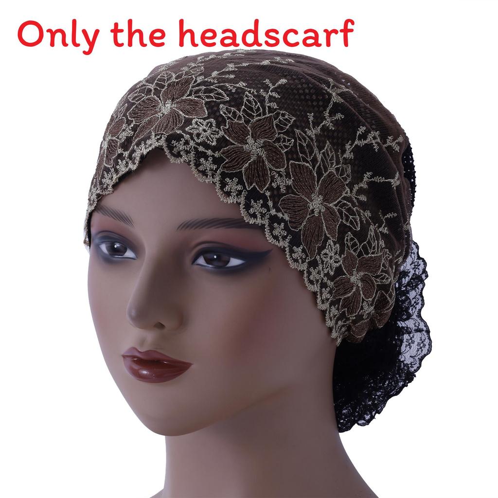 

Ethnic Womans Headscarf With Embroidered Floral Pattern In Polyester For Seasonal Wear хакі