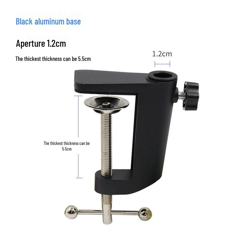 Verstellbare Aluminium-I-Träger-Tischleuchte mit Klemme und Tigermaulklemme