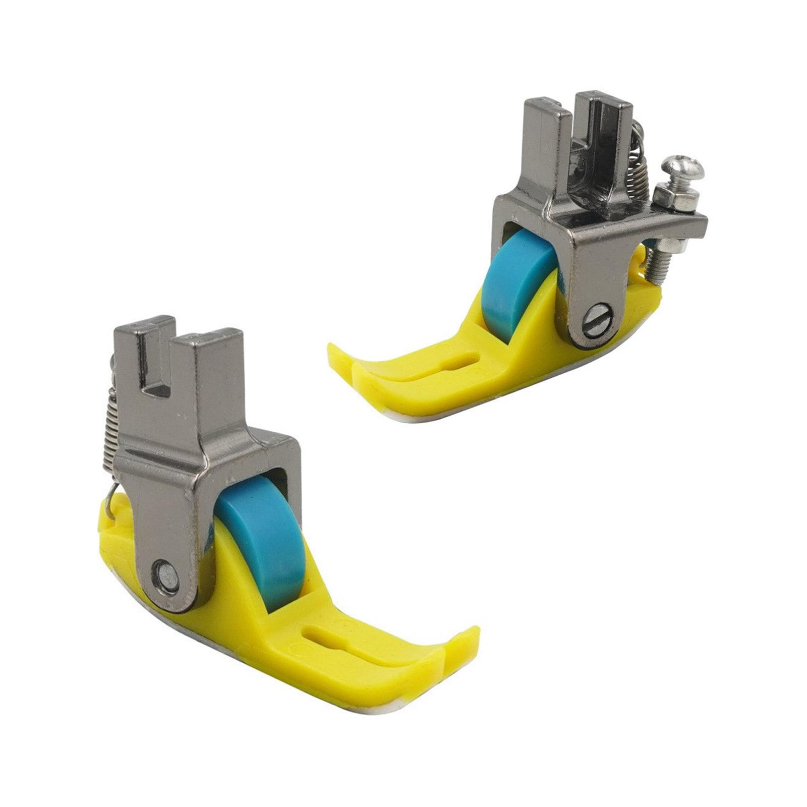 

2 шт. плоская роликовая лапка для швейной машины, прижимная лапка, аксессуары для швейных машин для рубашек, штор, постельных принадлежностей, ткани для шитья