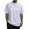 2025 Nouvelle Mode Homme Été Los Angeles Mode Lettre Imprimé Lâche Décontracté et Confortable T-shirt