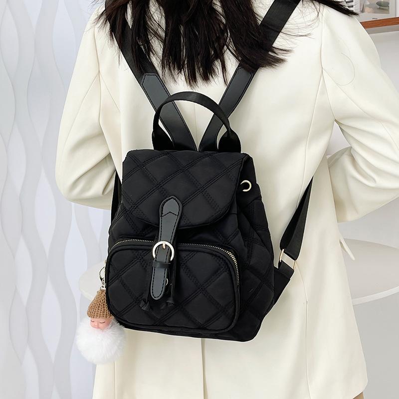 

Повседневный нейлоновый модный рюкзак Женский новый многофункциональный школьный рюкзак большой вместимости чёрный