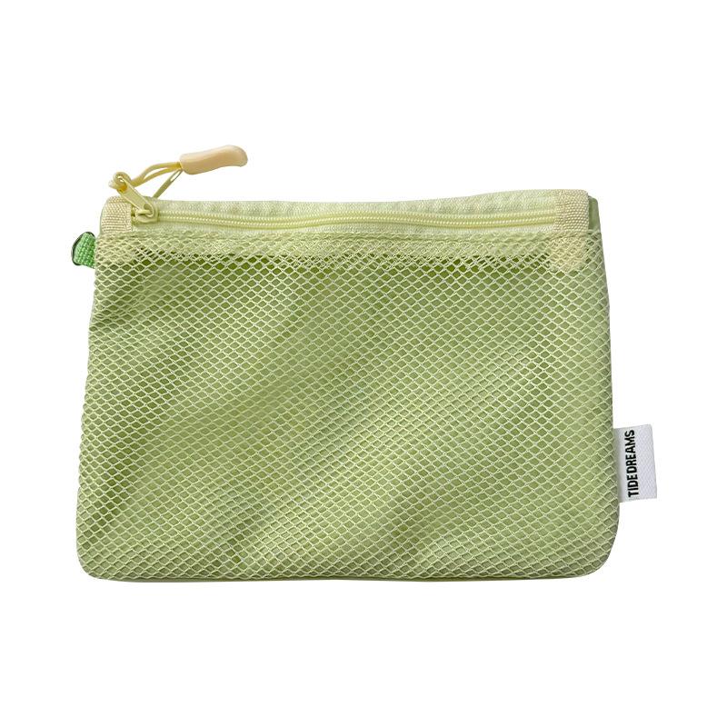 1 szt. Torba do przechowywania Poliester Siatka Powiększona Dwuwarstwowa Torba zapinana na zamek Przenośna Zmiana Słuchawki Różności Mała