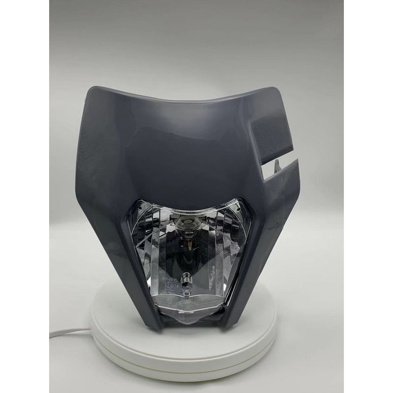 

2017 Model Suitable for KTM Constant Ship Kvis Scrambling Motorcycle Neutral Restoration Accessories Headlight Ghost Face Light Grey (12v 35W)