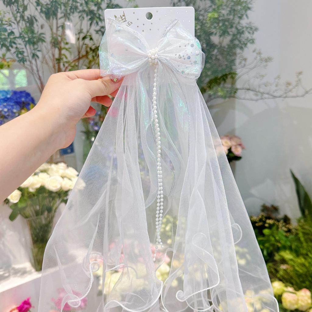 Butterfly Knot Mesh Princess Ribbon Children's Hair Clip New Cute and Exquisite Starlight Crown Does Not Damage Hair Children's