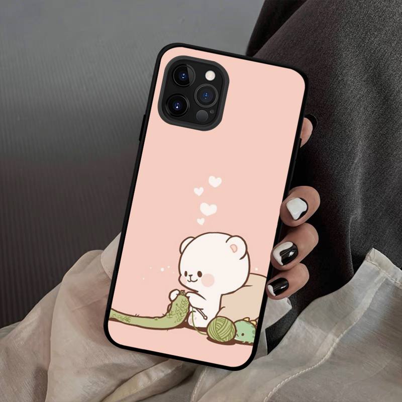 Niedliche Cartoon Bär Handyhülle Silikon Weich für iPhone 14 13 12 11 Pro Mini XS MAX 8 7 6 Plus X XS XR Hülle