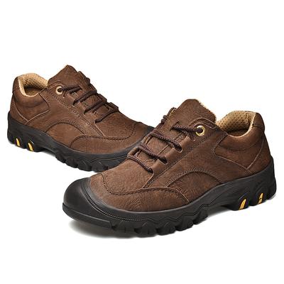 Scarponi da trekking in vera pelle da uomo, scarpe casual da esterno basse