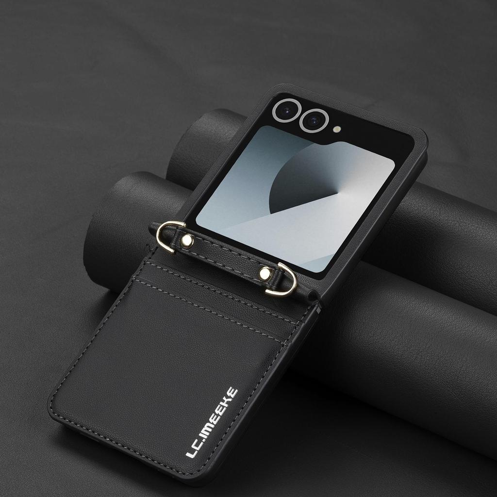 Samsung Galaxy Z Flip7 Leather Phone Case & Wallet (Compatible with Z Flip6/Flip4)