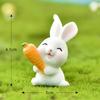 Cartoon Rabbit Carrot Miniature Fairy Garden Accessory Micro Landscape Cactus Decoration Handmade Craft Gift Ornaments