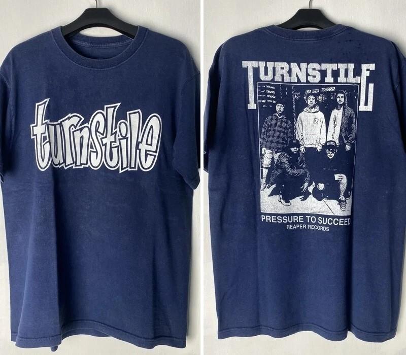 Turnstile Pressure To Succeed T shirt Navy tee 2 sided Classic style S-5XL Unisex T-Shirt S