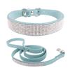 Strass-Haustierhalsband Wasserdichtes Hundehalsband Gravierbare Namensschilder Hundehalsband Haustierzubehör Anti-Verlust Abnehmbare Blume Katzenhalstuch