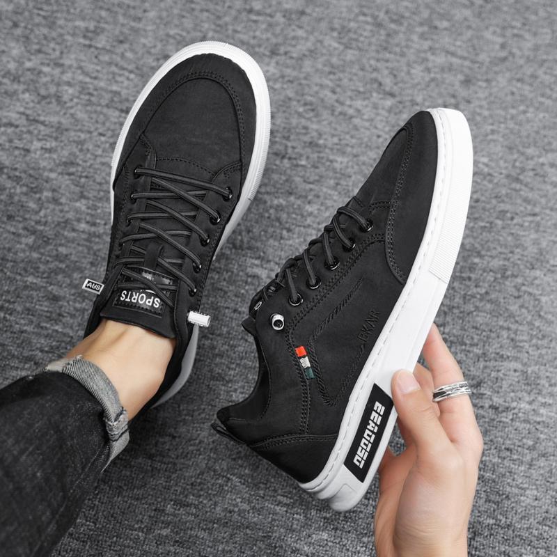 Męskie antypoślizgowe i odporne na zużycie, jednokolorowe, modne, codzienne buty sportowe, buty męskie, buty do chodzenia po desce