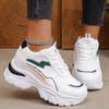Women Platform Sneakers Spring Autumn Fashion Sports Shoes Women Casual Mesh Breathable Sneakers Height Increase Lace Up Shoes