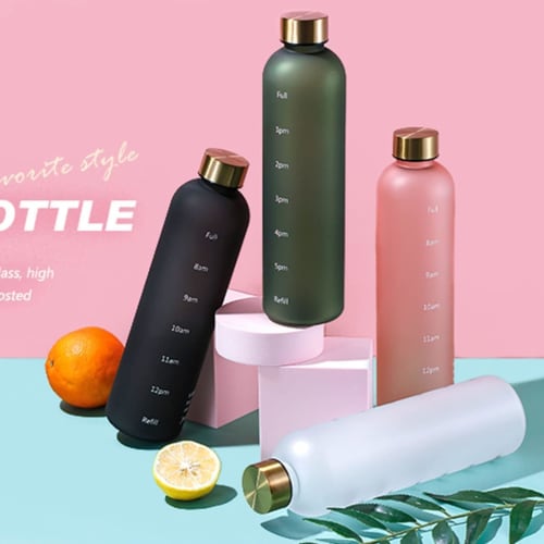 1 Liter Water Bottle, 1000ml, Made from BPA-Free Tritan Resin, the Same Quality Resin as Medical Equipment. Stylish and Simple Design. Perfect for Cyc