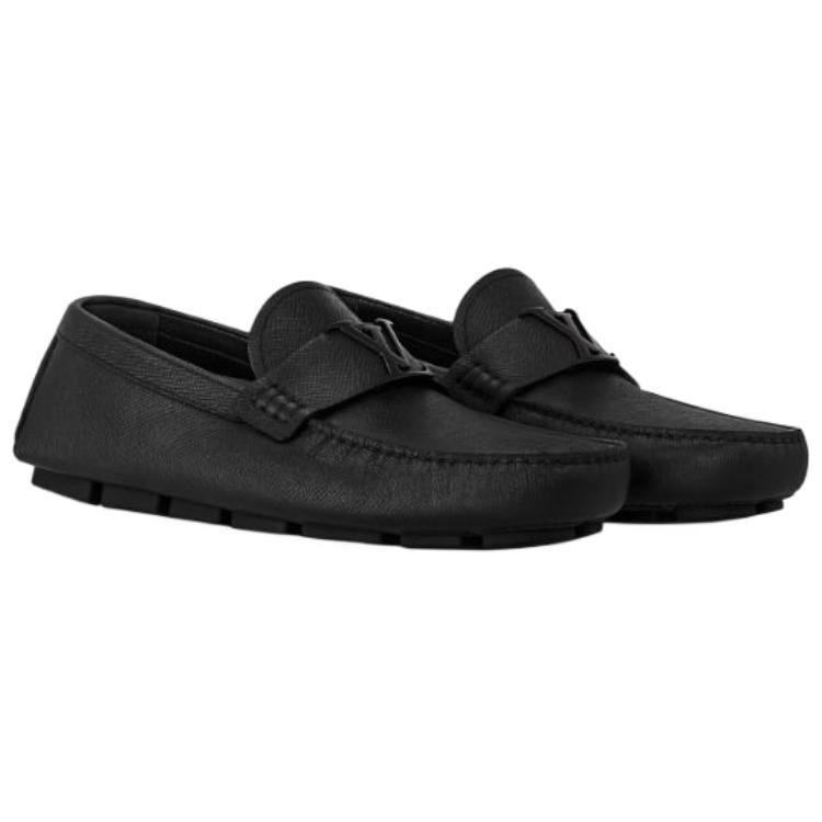 Louis Vuitton Monza TaIga Leather Casual Shoes Men's Black 1AHRXZ