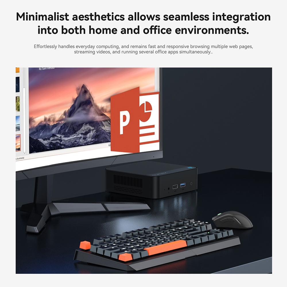 OUMAX MAX N N150 Mini PC Intel Twin Lake N150 4C4T 16G 500G Unterstützt Dual-LAN WIFI 5 BT 5.0 Desktop-Computer