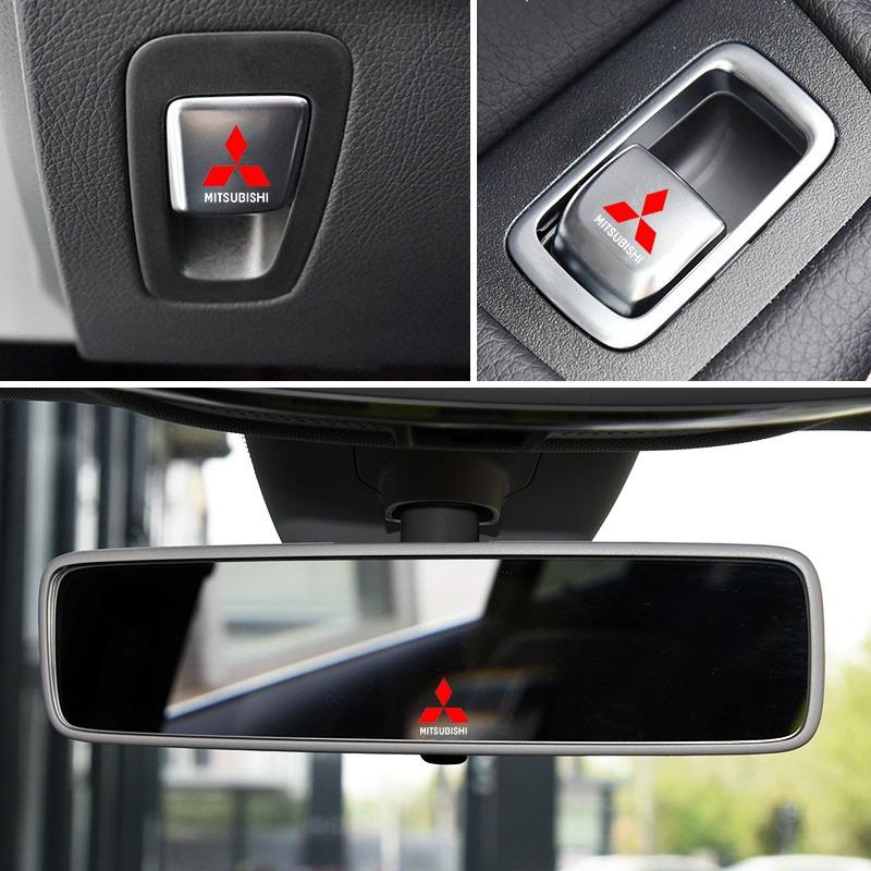 Car Window Lift Button Sticker Steering Wheel Decal Car Interior Goods For Mitsubishi Lancer 9 Ex Evo ASX L200 Colt Pajero Sport