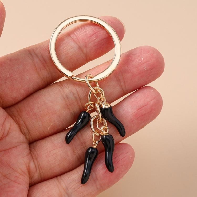Portachiavi Creativo a Forma di Peperoncino Anello Portachiavi in Lega Accessorio Decorativo Portafoglio Auto Ciondolo da Appendere per Borse Regali
