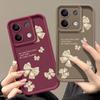 Bowknot Print Soft TPU Matte Case For Xiaomi 14T Pro 13T Poco F6 X6 X5 Redmi 13C Note 13 12 Pro 11 Solid Color Shockproof Lens Protection Phone Cover
