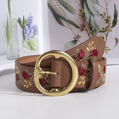 Labelable Ethnic-style Embroidered Belts, Bohemian-style Embroidered Retro European and American Belts