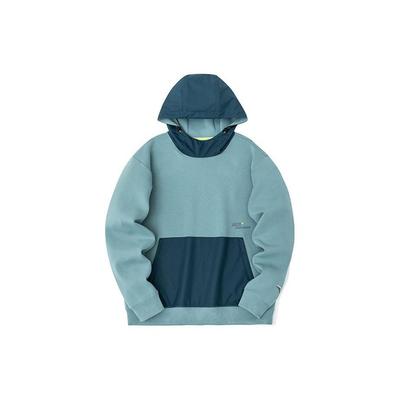X Robert Geller Color Block Letter Print Hooded Long Sleeve Pullover Sweatshirt Men Sweatshirt Moss-Gray-Green 152317756-2