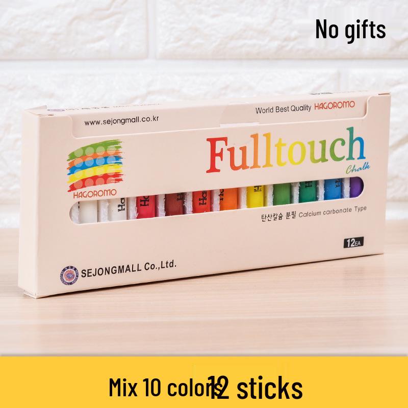 Feather Robe Dustless Chalk Set: White & Red Chalk with Anti-Stain Holder for Teacher and Children Use