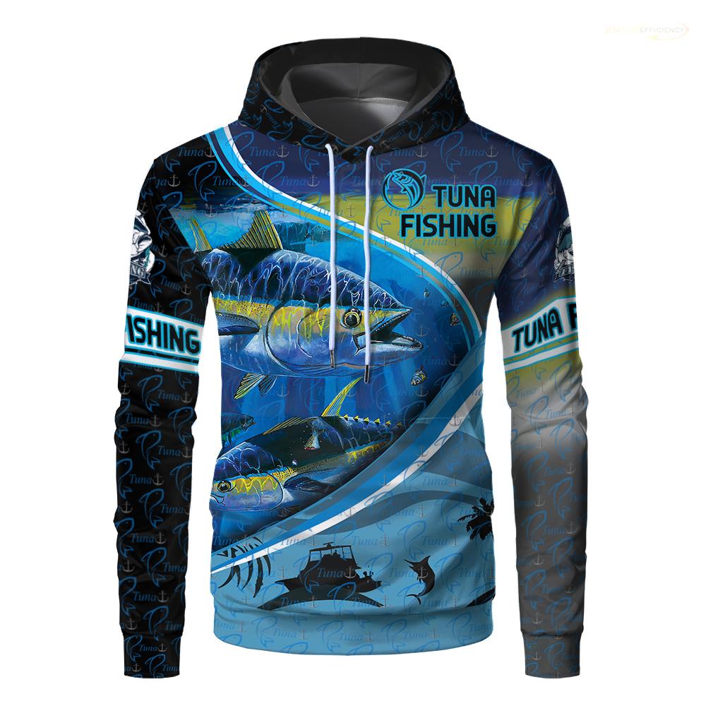 Fiske Roligt Djur Herr Huvtröjor Bass Marlin 3D-tryckta Mode Pullover Huvtröjor Casual Oversized Fisk Harajuku Dam Huvtröja