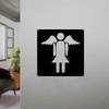 1 Stück Acryl Wandkunst Türschild und Teufel WC Schild Schwarzes Acryl Waschraum, Toilette Schild, Behindertenschild