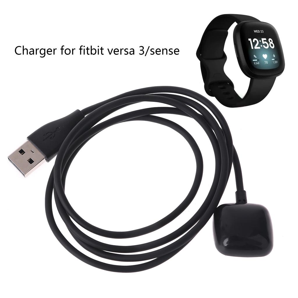 USB Charging Cable Data Holder Power Charger Adapter Dock Mount Bracket Cradle Compatible for Fitbit Versa 3 for Smart W