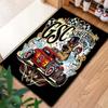 Dark Street Skull Pattern Square Carpet,Area Rug,Carpet Rug for Living Room Bedroom Sofa Playroom Decor,Non-slip Floor Mat,Holiday Birthday Gifts