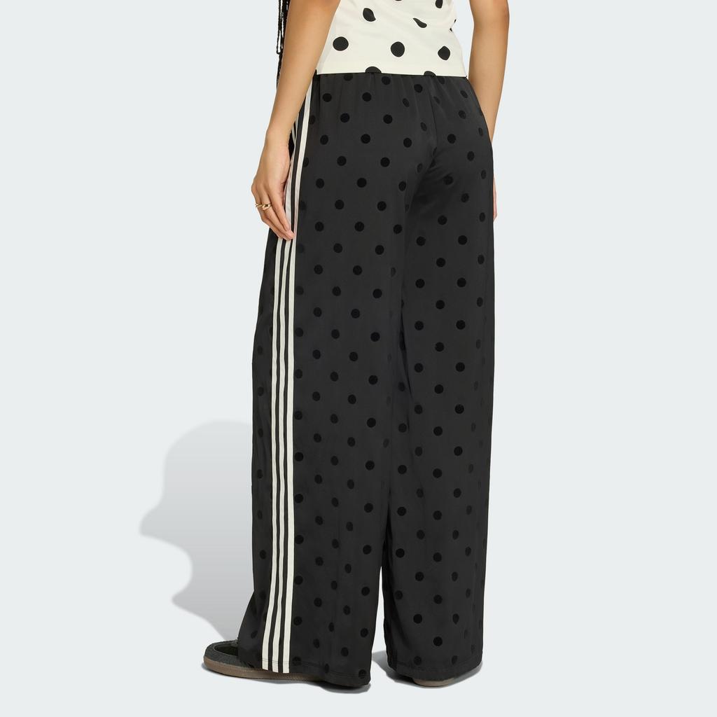 Adidas Satin Polka Dot Wide Leg Pants - Black / Kv1169