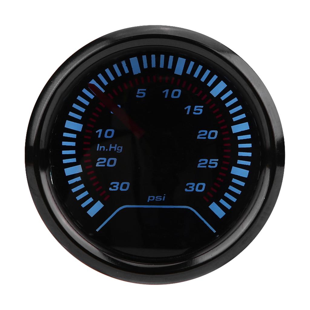 Universal 52mm Car Smoke Dial Face Turbo Boost Turbocharged Pressure Gauge