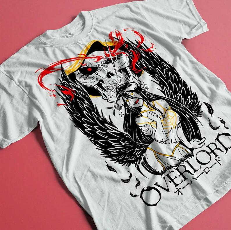 

Albedo Overlord T-Shirt, Anime Waifu Graphic White T-Shirt S-5XL Unisex T-Shirt L