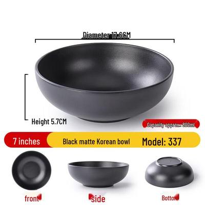 Commercial Black Melamine Noodle Bowls