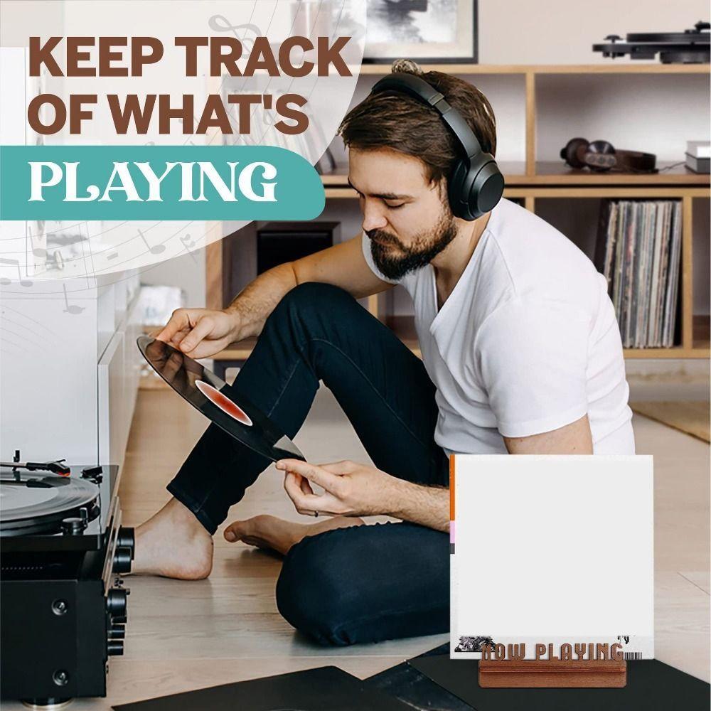 Removable Vinyl Record Stand Handmade Desktop Display Stand Wooden CD Rack  Collection Record