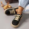 Autumn new women's simple pure colour hundred with flat women's shoes outdoor leisure round head canvas shoes