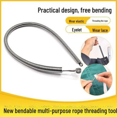 Bendable Spring Rope & Lace Threading Tool