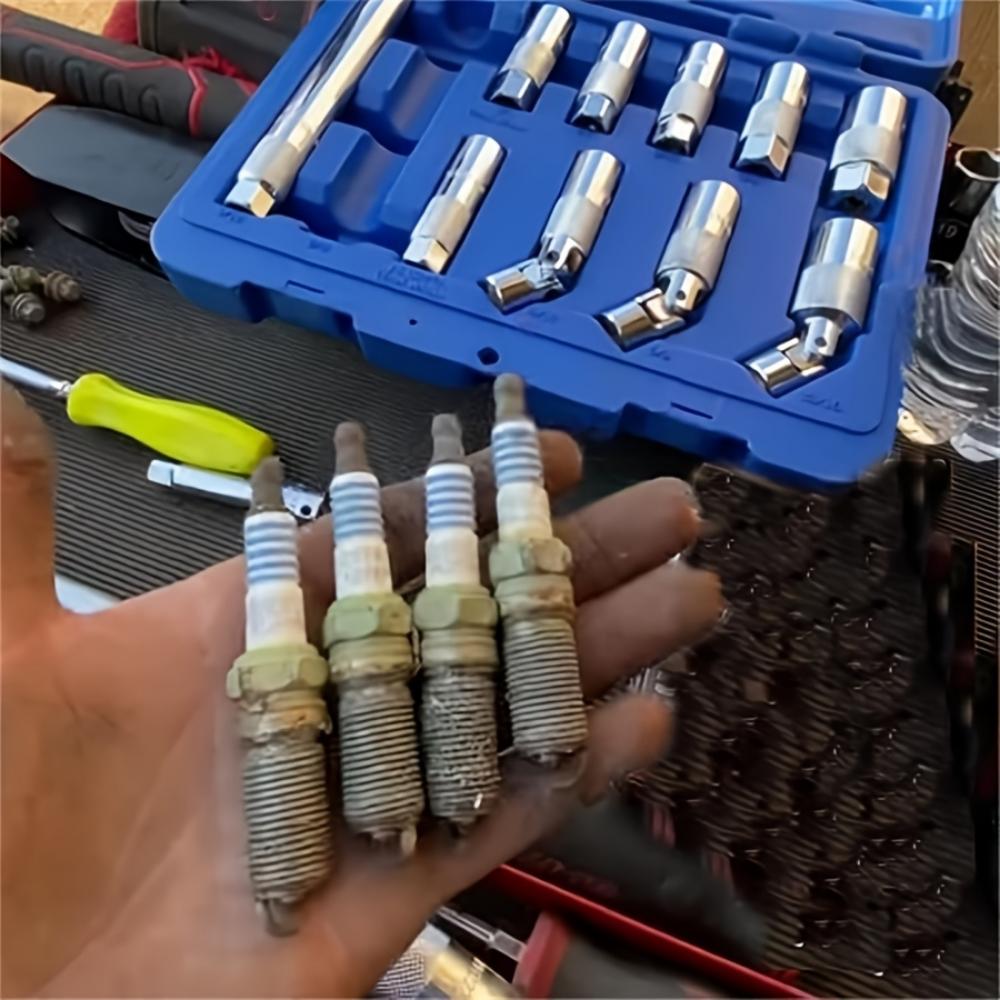 14 mm a 16 mm tenkostenné magnetické račňové objímky - Vhodné pre 3/8" pohon, 12-dielna súprava nástrojov na odstraňovanie zapaľovacích sviečok