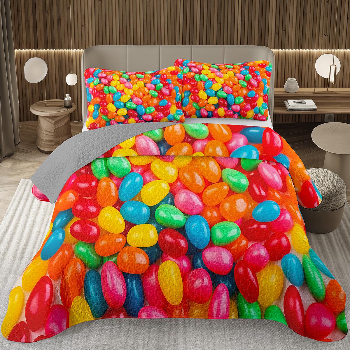 

Chocolate Quilted Coverlets Twin Size For Boys Girls,Sweet Chocolate Coverlet Set Desert Bedspread Realistic Food Quilted 2/3Pcs EU Single 135x200cm