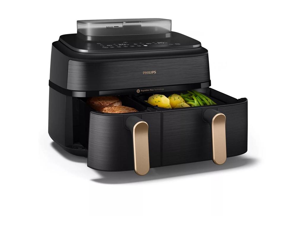 Friggitrice ad aria a doppio vapore Philips | Serie 5000 NA552/00 | Potenza 2750 W | Capacità 9 L | RapidAir Plus | Nero