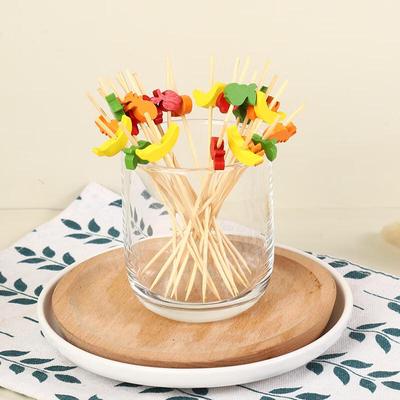 ZISIZ Disposable Bamboo Fruit Picks