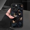 Gold Butterfly Silicone Phone Case For Samsung Galaxy S25 S24 S23 Ultra S22 Plus S21 S20 FE A54 A55 A15 A35 Shockproof Cover