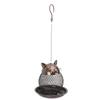Hanging Bird Feeder for Outdoor Iron Squirrel Proof Retro Cat Shaped Metal Mesh Wild Bird Feeder for Garden Decor